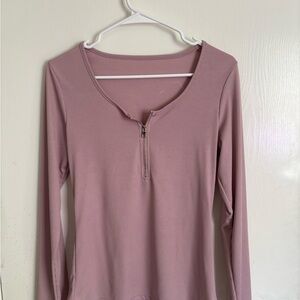 Women's Pink Long Sleeve Top
